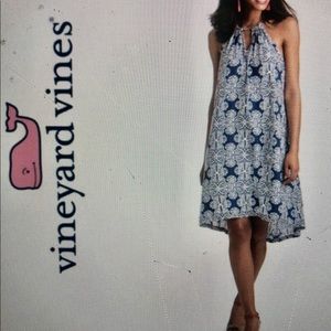 Vineyard Vines Mirrored Leaves Trapeze Halter